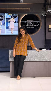 HANDCRAFTED INDIAN COTTON TUNIC & KHADI PLAZO SET FOR WOMEN