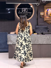 BOTANICAL PRINT A-LINE ONE PIECE DRESS
