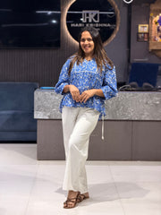 PREMIUM PRINTED COTTON TOP & KHADI COTTON PALAZZO SET