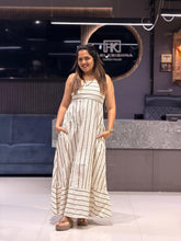SLEEVELESS COTTON LONG MIDI DRESS WITH POCKETS
