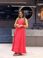 ELEGANT COTTON LONG MIDI DRESS WITH FLARED HEM