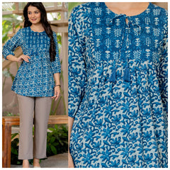 ELEGANT COTTON TUNIC WITH COMFORT FIT KHADI PALAZZO